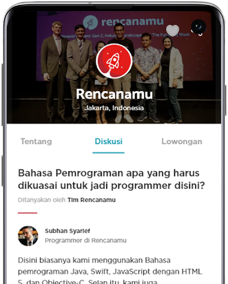 Diskusi dengan perusahaan Rencanamu